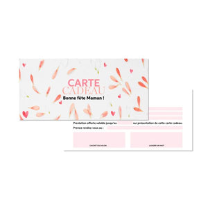 Lot de 50 cartes cadeaux Fête des Mères recto/verso 21x10 cm