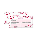 Lot de 50 cartes cadeaux Saint-Valentin recto/verso 21x10 cm