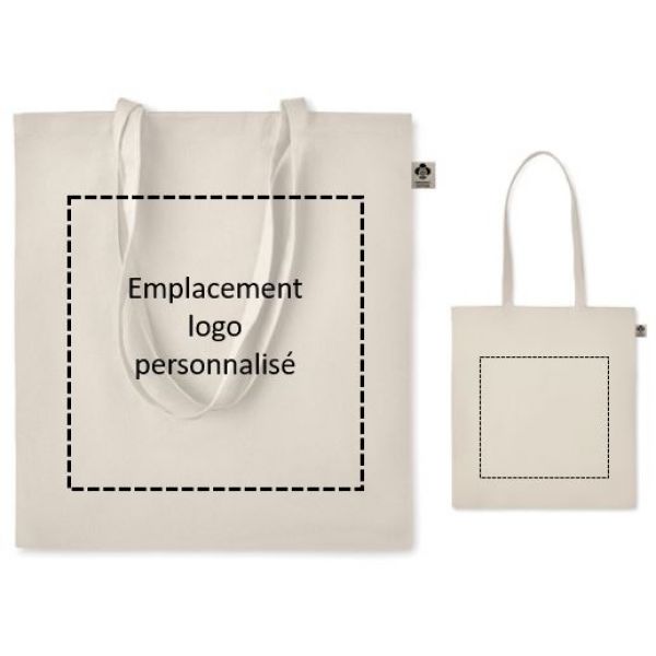 50 Sacs shopping en coton bio personnalisés