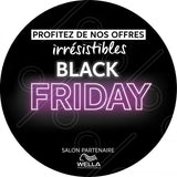 1 autocollant de vitrine personnalisé 20 x 20 cm BLACK FRIDAY ROND