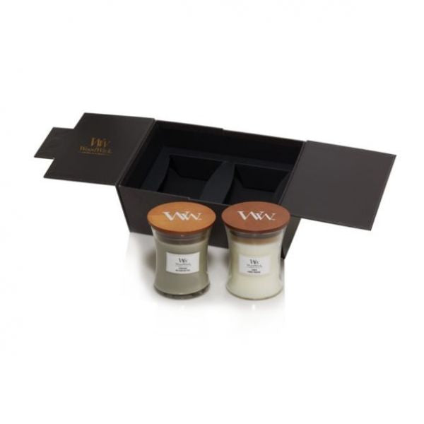 Bougies Coffret 2 Jarres Moyennes Woodwick