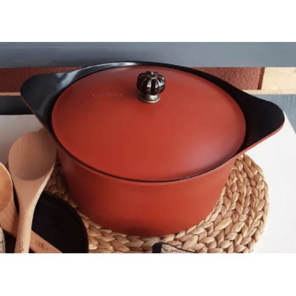 Cocotte 28 cm + couvercle coloris Rouge
