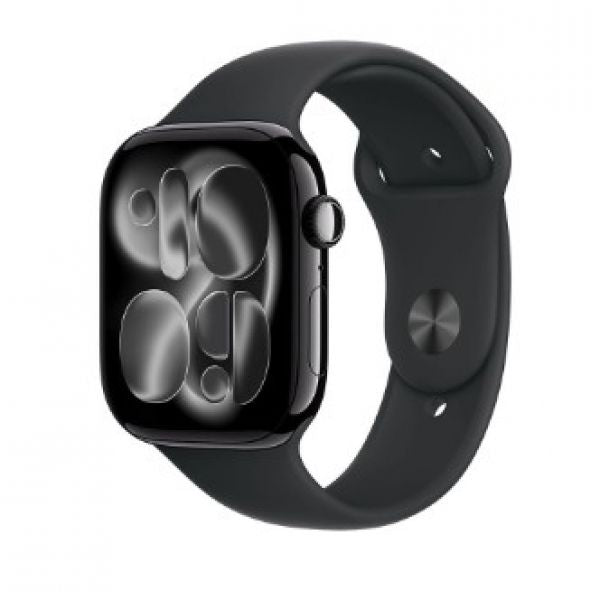 Apple Watch Series 11 GPS, Boîtier alu noir 42 mm, Bracelet Sport noir - M/L