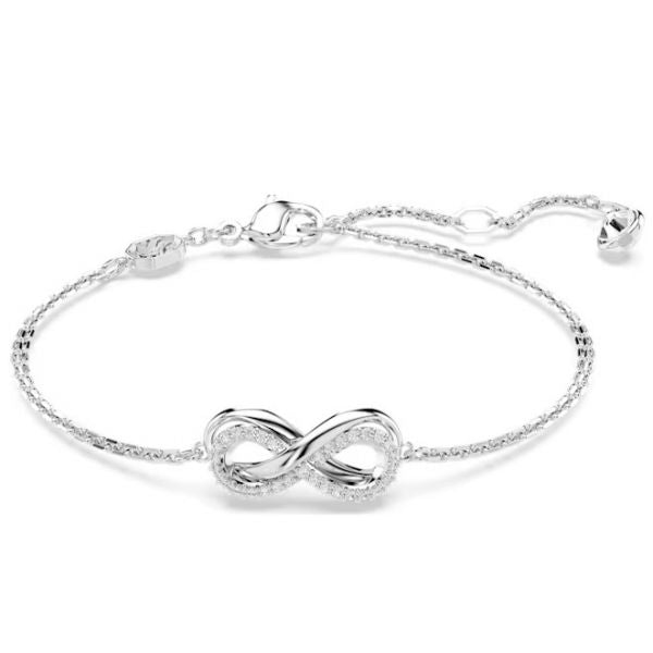 Bracelet Hyperbola Infini, Blanc, Métal rhodié