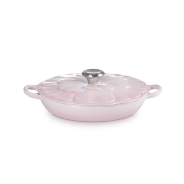 Faitout Pétales en fonte émaillée 26cm shell pink Le Creuset