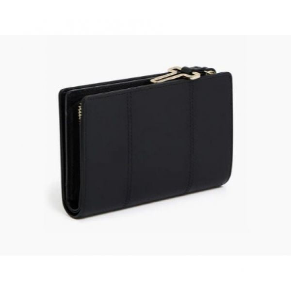 Juliette portefeuille moyen modèle en cuir grainé NOIR