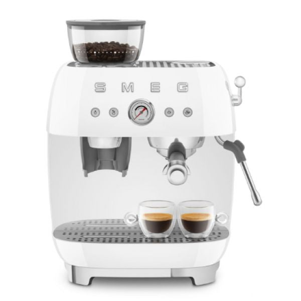 Machine expresso combinée avec broyeur Année 50 - blanc Smeg