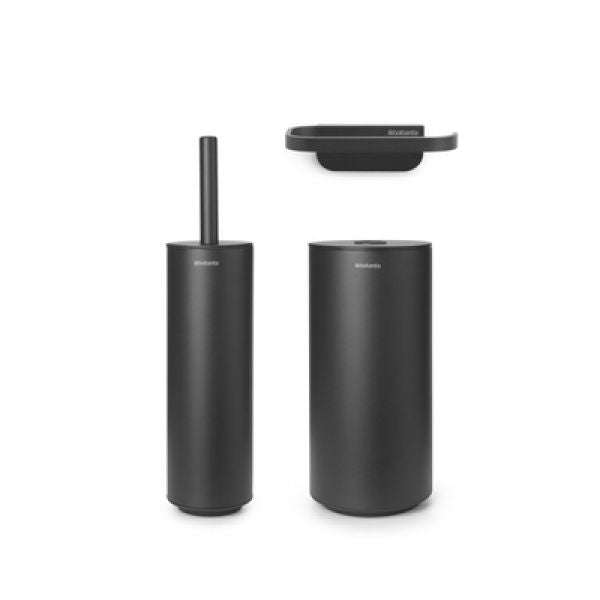 MindSet - Set 3 accessoires de toilettes Mineral Infinite Grey