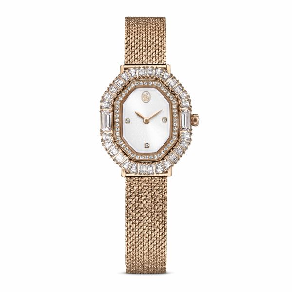 Montre Matrix octagon, Bracelet en métal, Ton or rose, Finition or rose