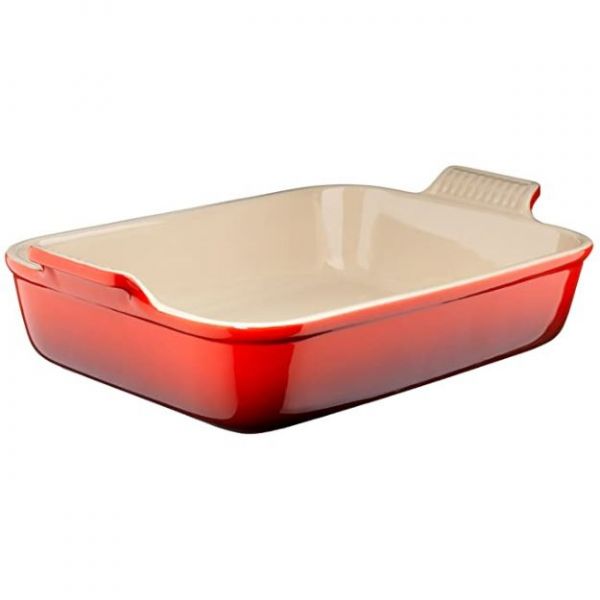 Plat rectangulaire Héritage céramique 26cm Cerise Le Creuset