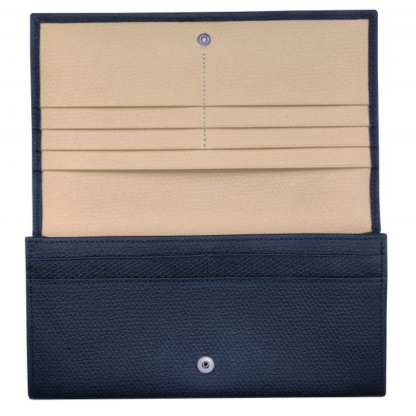 Portefeuille long à rabat Roseau Noir Longchamp