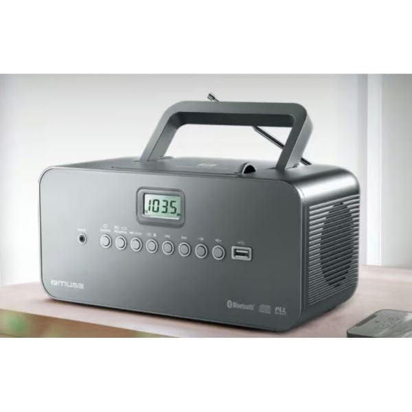 Radio CD/MP3 avec USB et Bluetooth portable Noir Muse