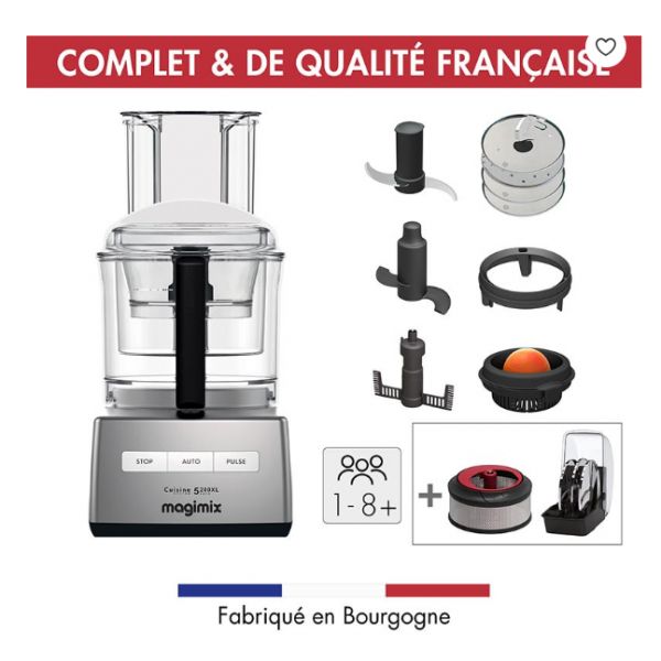 Robot Culinaire multifonctions 5200XL Premium chrome Magimix