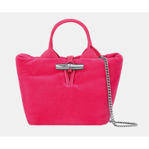 Sac à main XS Le Roseau Toile - Pink
