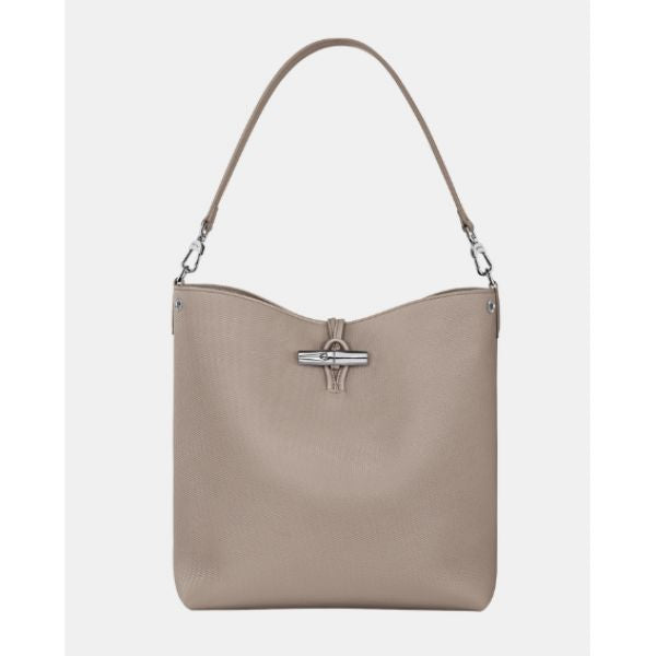 Sac porté épaule M Le Roseau Cuir - Argile