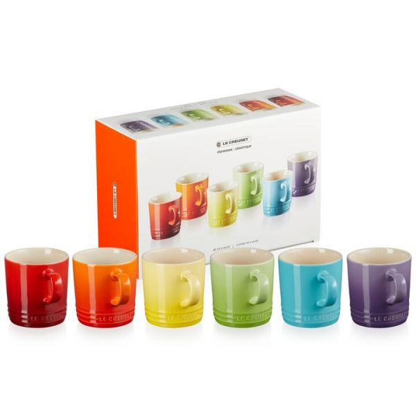 Set de 6 mugs 350 ml Arc en Ciel