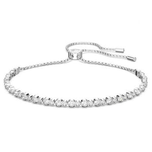 Bracelet Subtle Trilogy Coupe ronde, Blanc, Métal rhodié