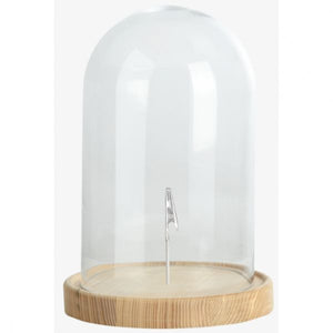 Cloche en verre avec pince L