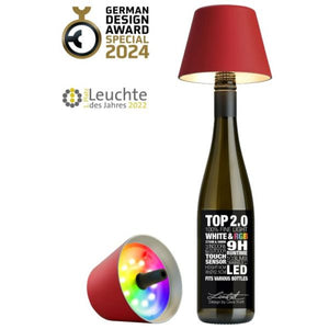 Lampe bouteille à accumulateur RGBW - Rouge