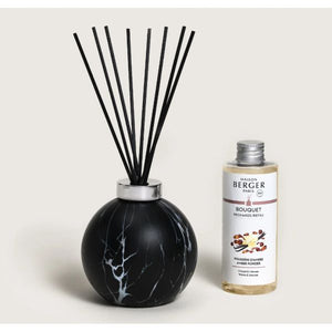 Coffret Bouquet parfumé Marbrure Noir