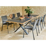 Ensemble jardin composé d une colibris 187*247 cm et de 6 fauteuils