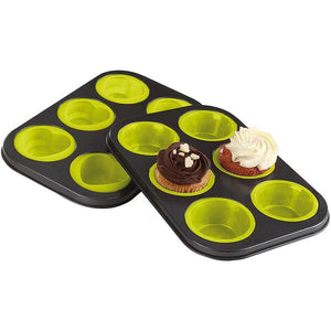 2 moules silicones contour métal cupcake