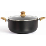 Faitout Ø 28 cm aspect pierre et bois