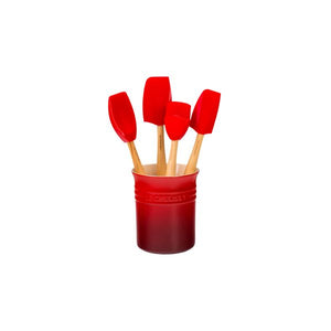 Set pot 1.1l et 4 spatules création cerise Le Creuset