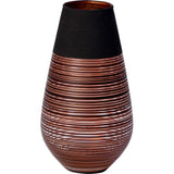 Vase solitaire grand Cristal Noir 18 cm