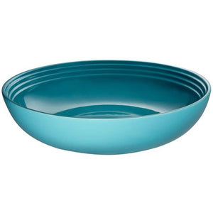 Saladier bas en céramique 32cm Bleu Caraïbes