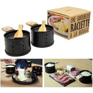 Set de 2 raclettes individuelles à la bougie