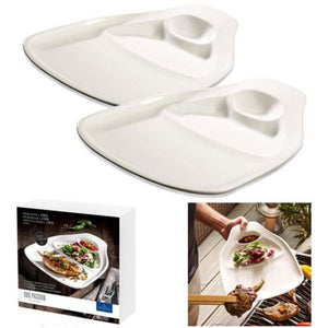 BBQ Passion Assiettes à steak L, Lot de 2