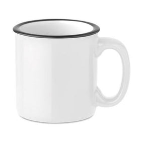 Lot de 6 Tasses Vintage en céramique blanc