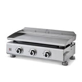 Plancha Silvia II inox 3 feux plaque inox