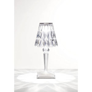 Lampe de table battery cristal