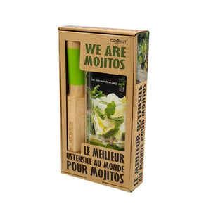 Coffret Mojito : Pilon-doseur, Recettes et pailles