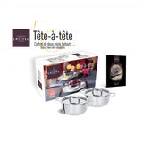 Set de 2 mini cocottes de 10cm en inox