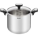 Marmite inox 22cm + couvercle en verre