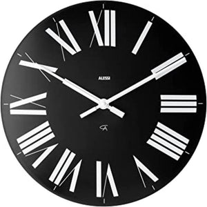 Horloge murale en ABS, noir. Mouvement au quartz.