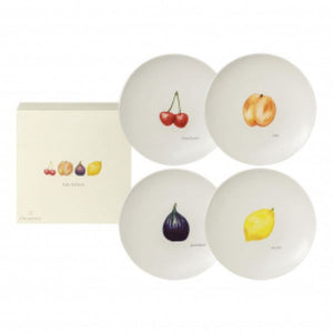 coffret 4 assiettes rondes 19 cm fruits Saison
