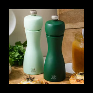 Duo de moulins à poivre et à sel manuels en bois, eau, 15 cm