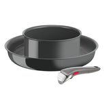 Ingénio RENEW Set 3 pc : 1 Poêle 28cm 1 Casserole 18cm 1 Poignée Téfal
