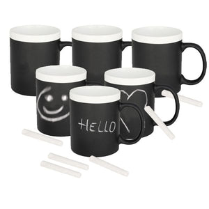 Lot de 6 Mugs Tableaux Noir