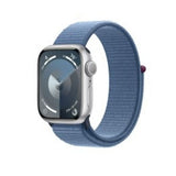 Apple Watch Series 9 GPS, alu argent 45 mm, Boucle bleu d’hiver