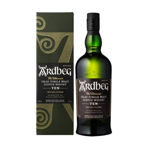 Ardbeg bouteille de whisky 10 ans sous étui