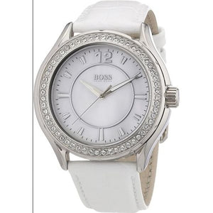 Montre Femme - Quartz Analogique - Bracelet Cuir Blanc