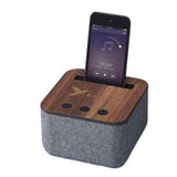 Enceinte bluetooth bois et tissu