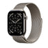 Apple Watch Series 11 GPS + Cellular, Boîtier titane naturel 42 mm, Bracelet Milanais naturel