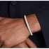 Bracelet-jonc Sublima Pavé neige, Blanc, Métal rhodié Swarovski