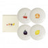 coffret 4 assiettes rondes 19 cm fruits Saison